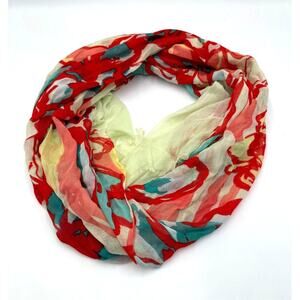 Collection Eighteen Soft Fringe Floral Scarf - Multi-Color Viscose